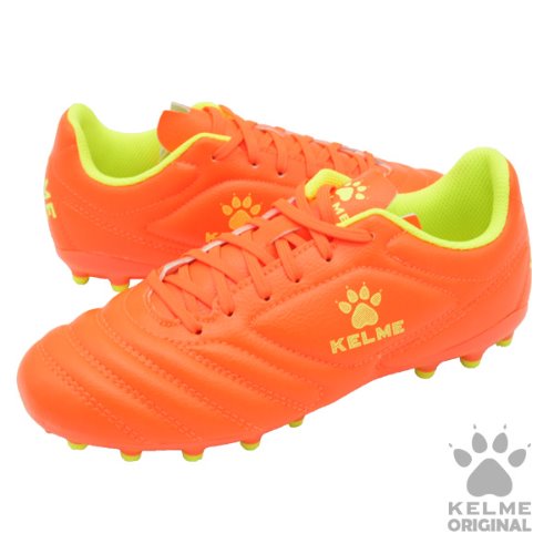 68833126 Kid Football Shoes Neon Orange